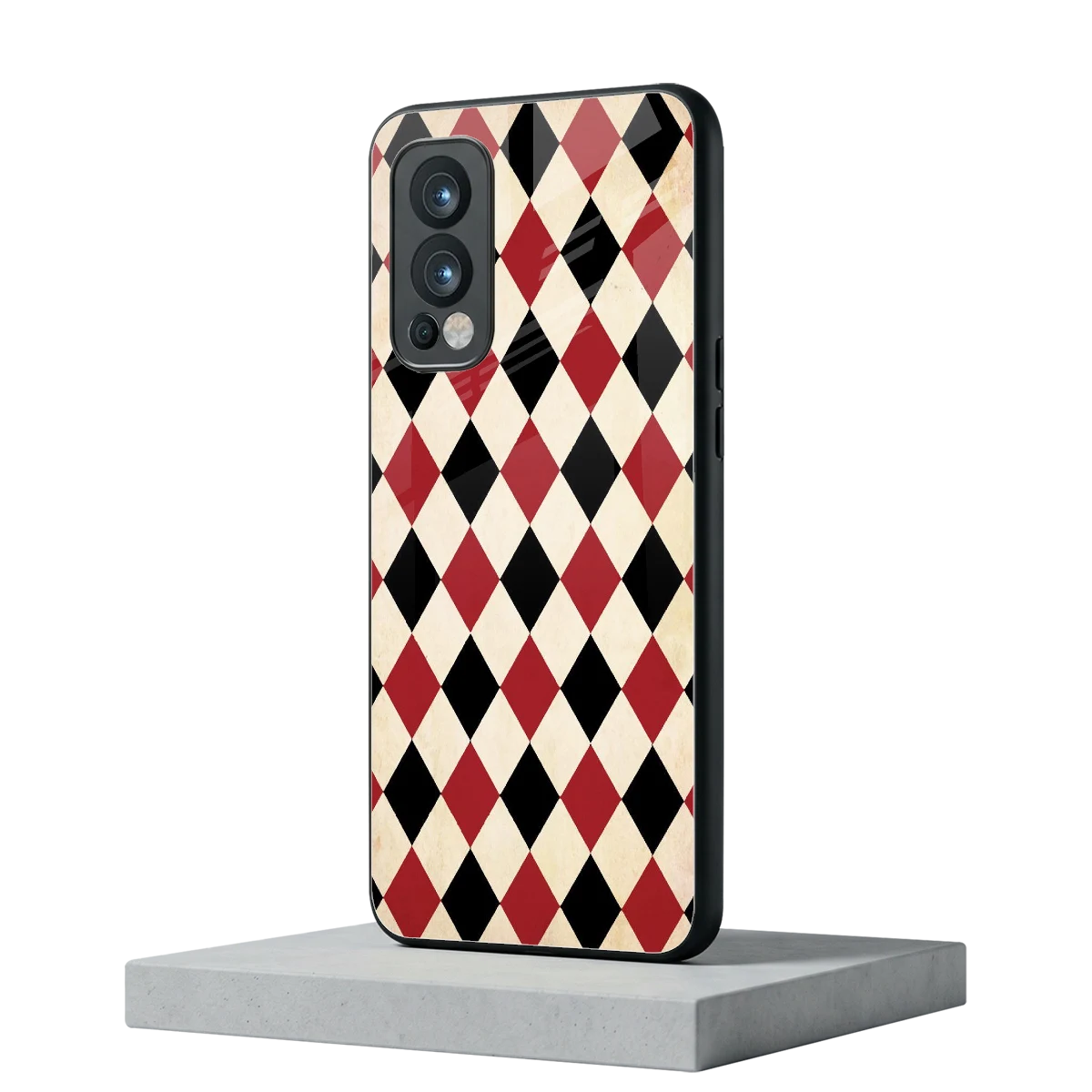 Crimson Edge oneplus nord 2 mobile cover | shockproof glass phone case