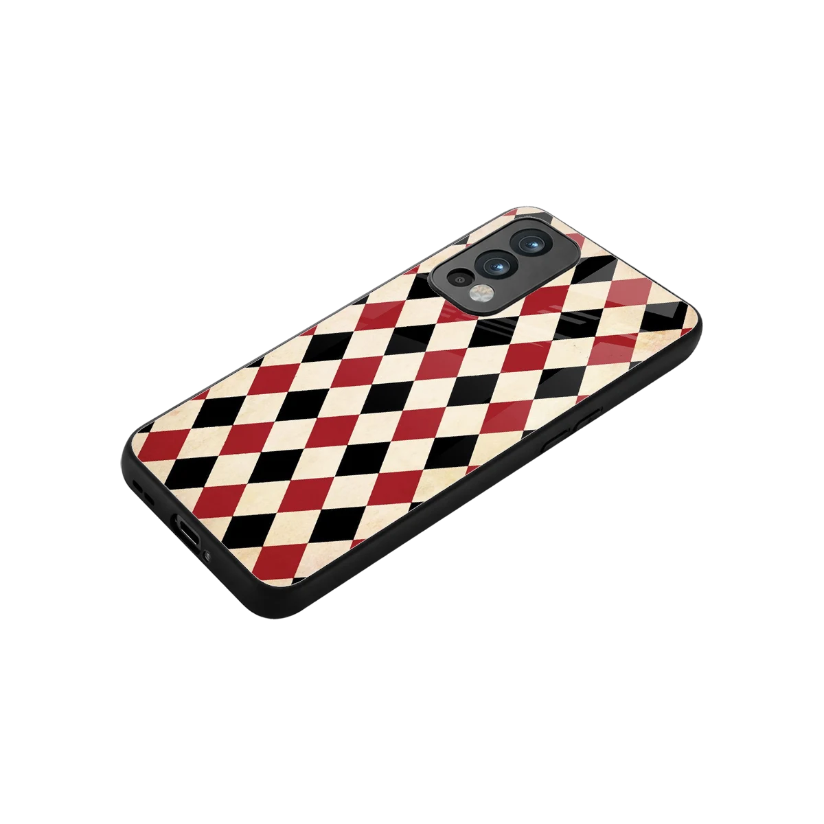 Crimson Edge stylish phone case for oneplus nord 2 | glossy glass and slim fit