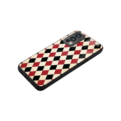 Crimson Edge stylish phone case for oneplus nord 2 | glossy glass and slim fit