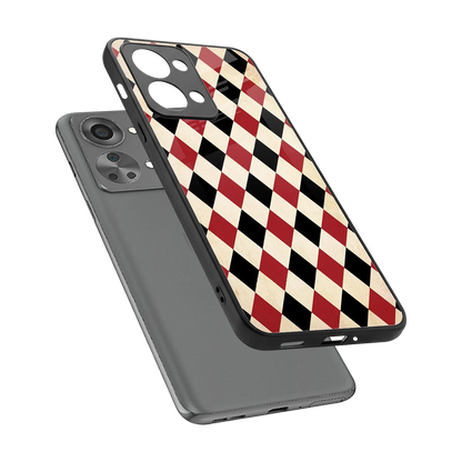 Crimson Edge sleek oneplus nord 2t cover with tempered glass back and TPU edges