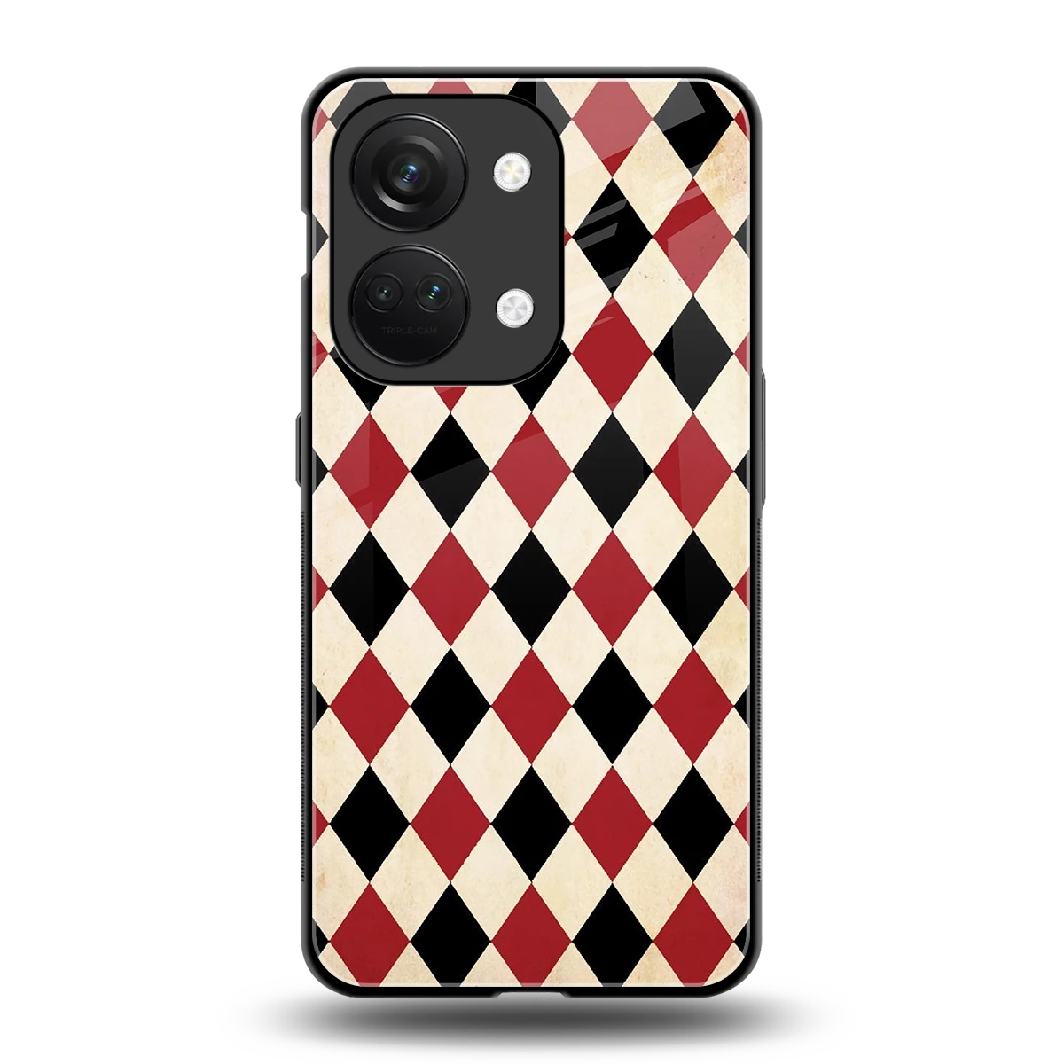 Crimson Edge back phone cover | glass case for oneplus nord 3