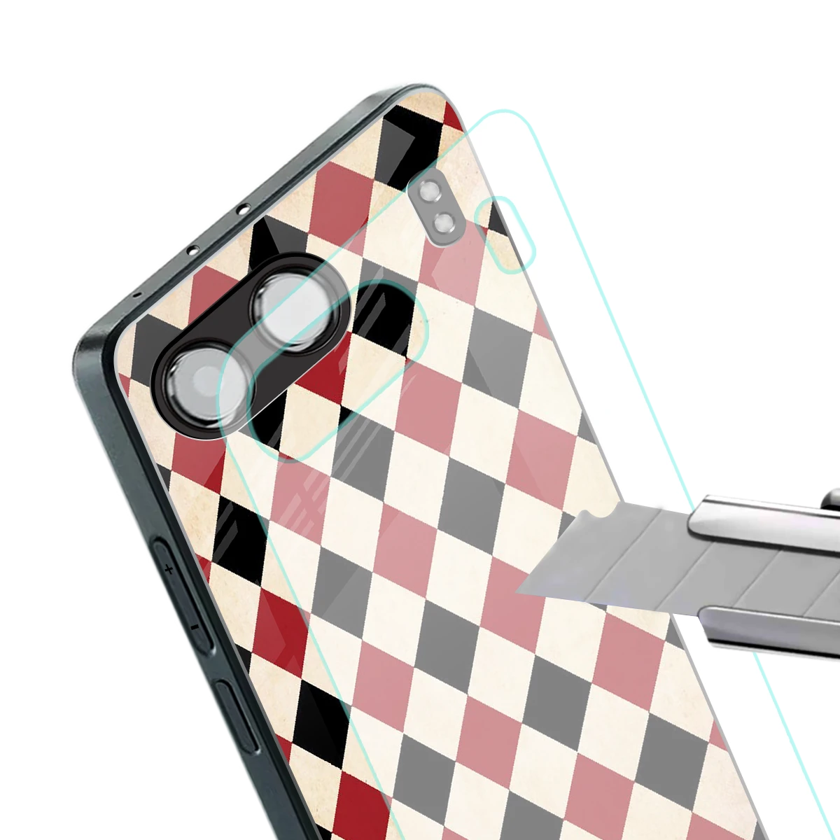 Crimson Edge stylish phone case for oneplus nord 4 | glossy glass and slim fit