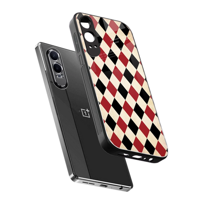 Crimson Edge sleek oneplus nord ce 4 lite cover with tempered glass back and TPU edges