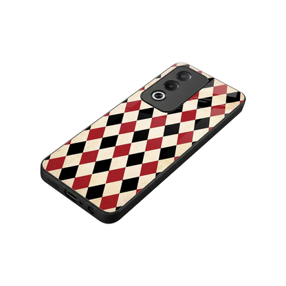 Crimson Edge stylish phone case for oppo a3 pro | glossy glass and slim fit