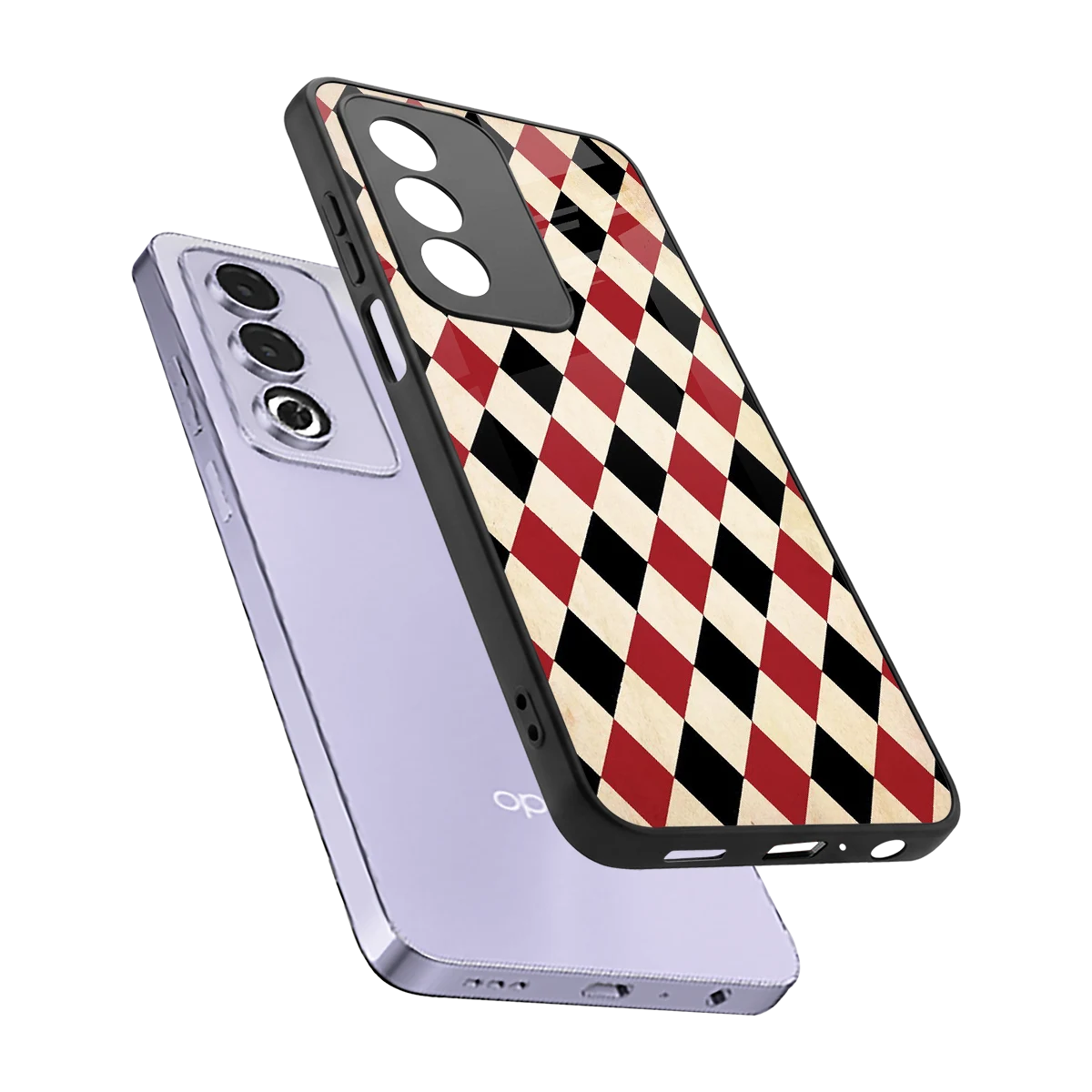 Crimson Edge sleek oppo a3 pro cover with tempered glass back and TPU edges
