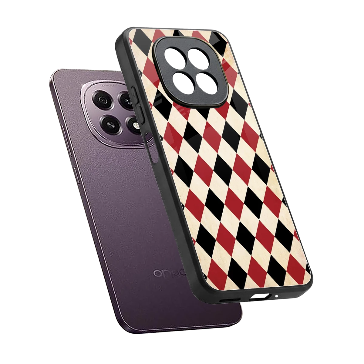 Crimson Edge sleek oppo f29 5g cover with tempered glass back and TPU edges
