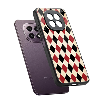 Crimson Edge sleek oppo f29 5g cover with tempered glass back and TPU edges