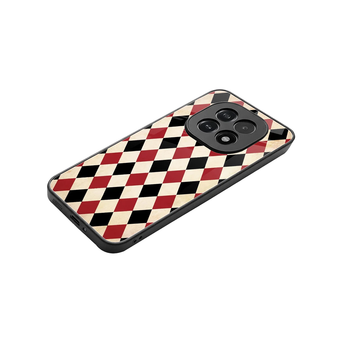 Crimson Edge stylish phone case for oppo f29 5g | glossy glass and slim fit