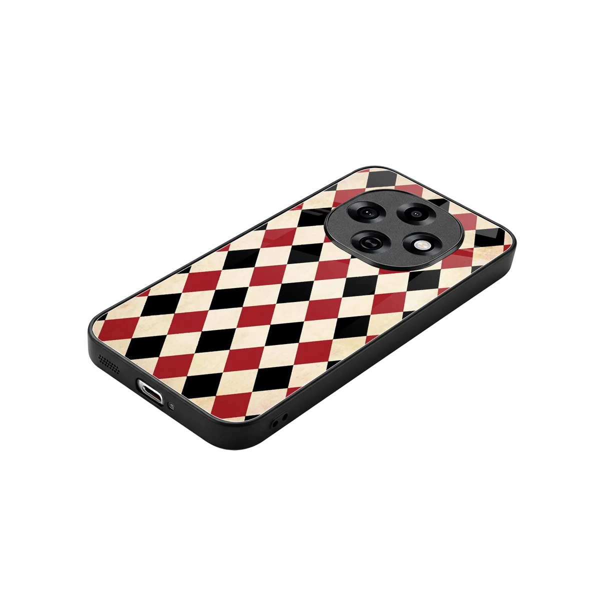 Crimson Edge stylish phone case for oppo f31 pro 5g | glossy glass and slim fit