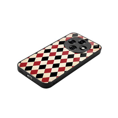 Crimson Edge stylish phone case for oppo f31 pro 5g | glossy glass and slim fit