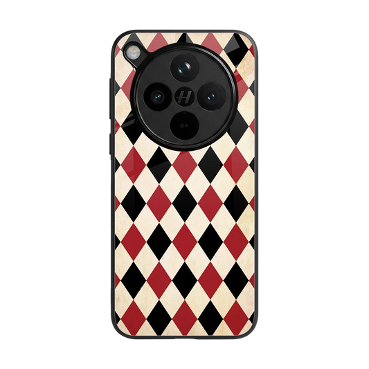 Crimson Edge back phone cover | glass case for oppo find x8