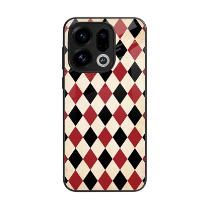 Crimson Edge back phone cover | glass case for oppo find x9
