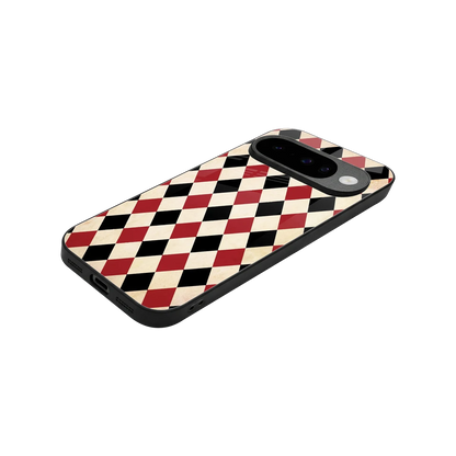 Crimson Edge stylish phone case for google pixel 10 | glossy glass and slim fit