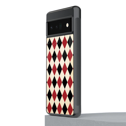 Crimson Edge stylish phone case for google pixel 6 pro | glossy glass and slim fit