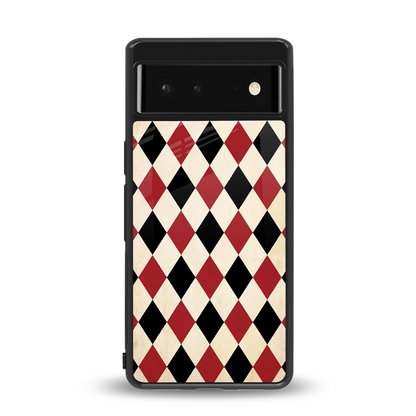 Crimson Edge back phone cover | glass case for google pixel 6a