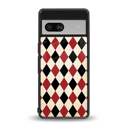 Crimson Edge back phone cover | glass case for google pixel 7a