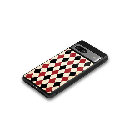 Crimson Edge google pixel 7a mobile cover | shockproof glass phone case