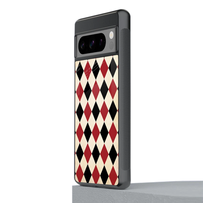 Crimson Edge stylish phone case for google pixel 8 pro | glossy glass and slim fit