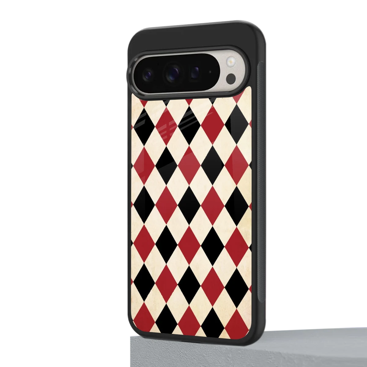 Crimson Edge google pixel 9 pro mobile cover | shockproof glass phone case