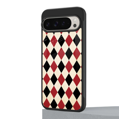 Crimson Edge google pixel 9 pro xl mobile cover | shockproof glass phone case