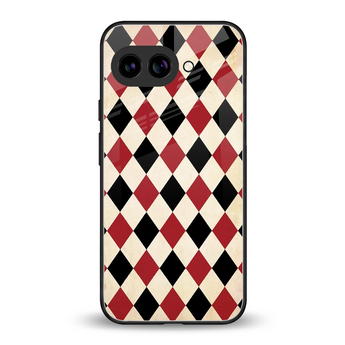 Crimson Edge back phone cover | glass case for google pixel 10a