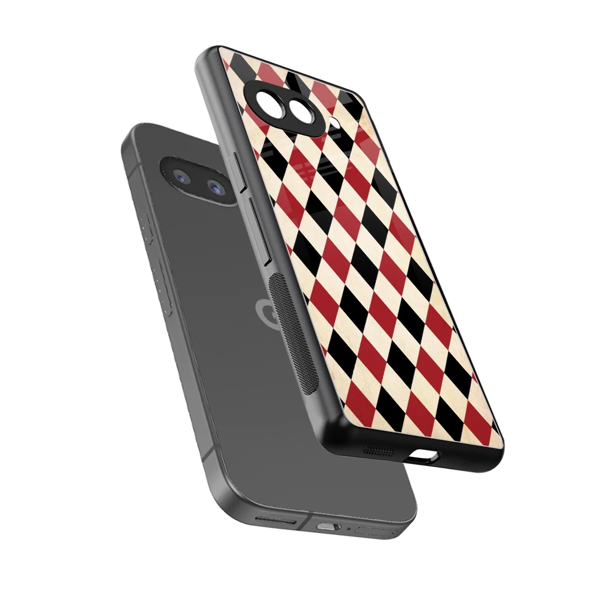 Crimson Edge sleek google pixel 10a cover with tempered glass back and TPU edges