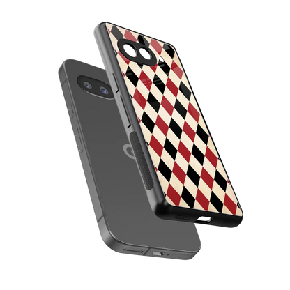 Crimson Edge sleek google pixel 10a cover with tempered glass back and TPU edges