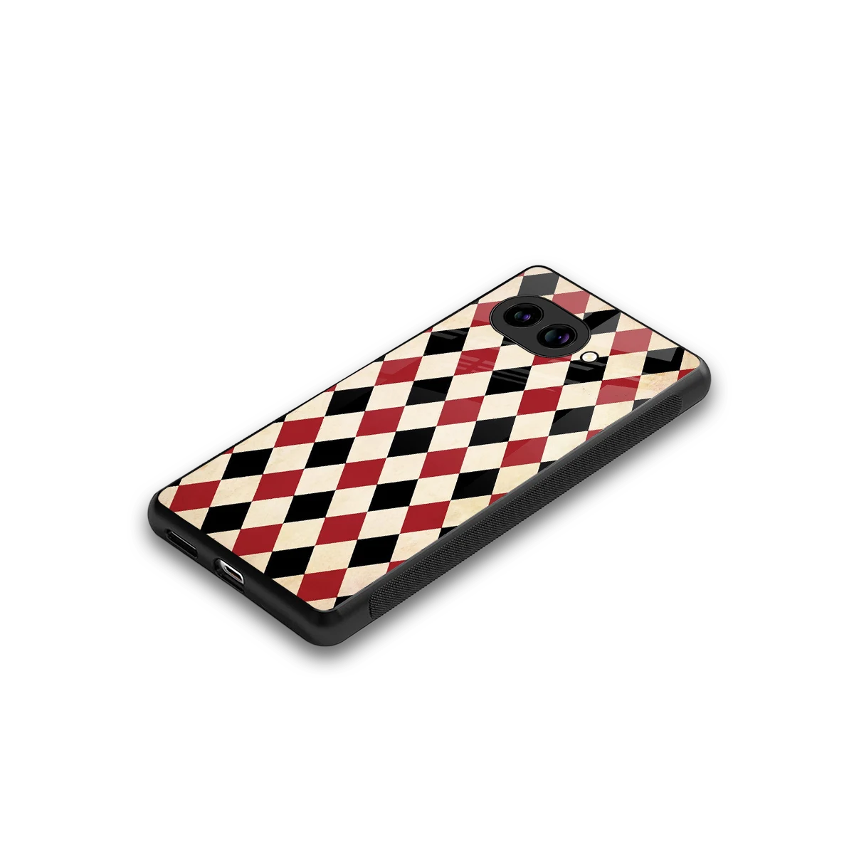 Crimson Edge stylish phone case for google pixel 10a | glossy glass and slim fit