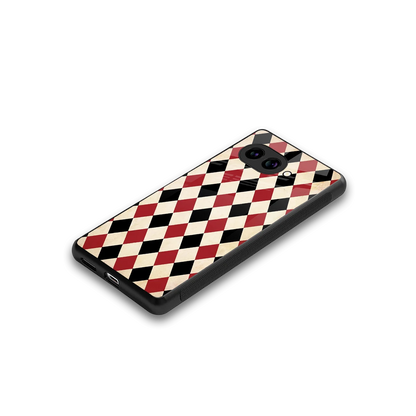 Crimson Edge stylish phone case for google pixel 10a | glossy glass and slim fit