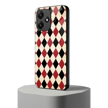 Crimson Edge redmi 12 5g mobile cover | shockproof glass phone case