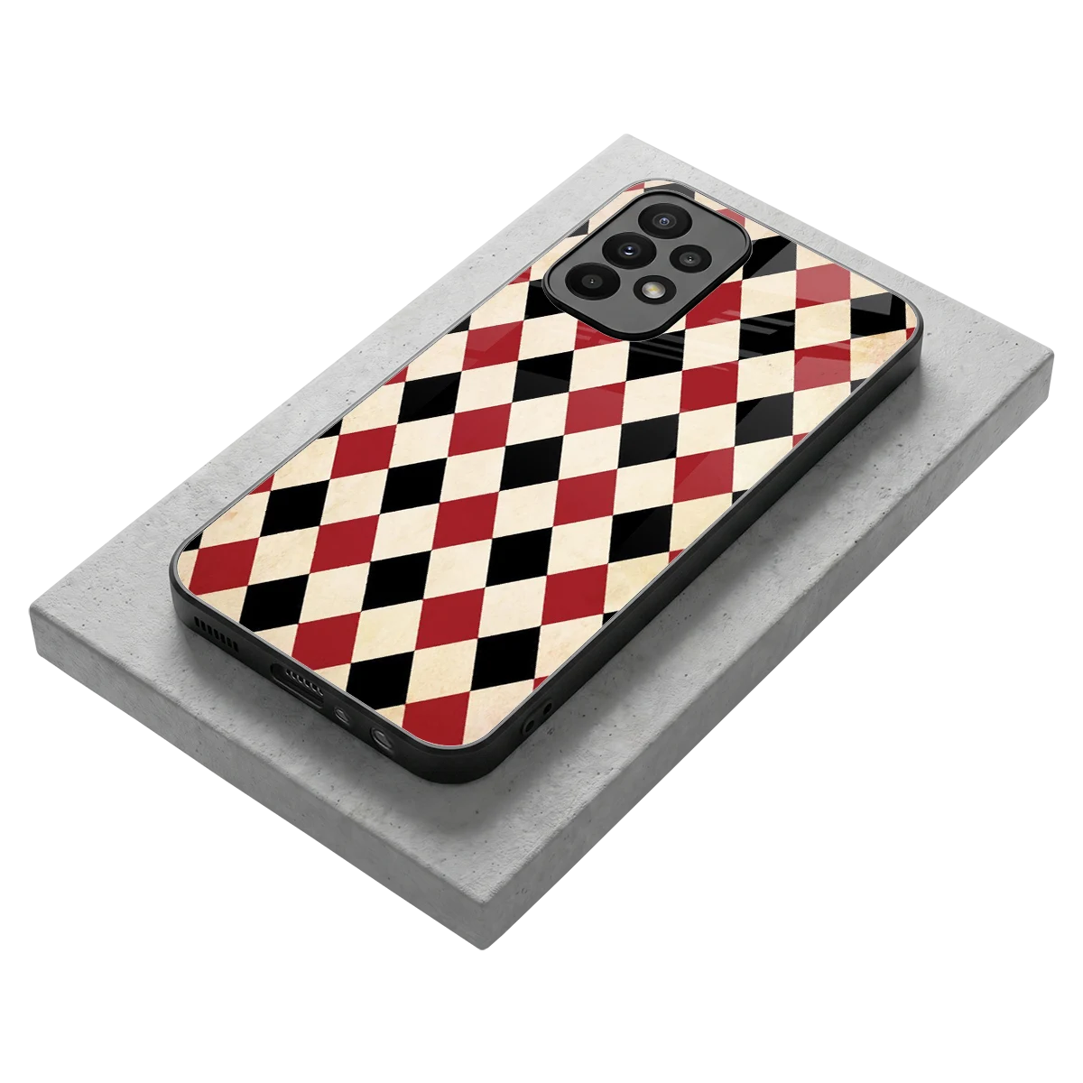 Crimson Edge stylish phone case for samsung galaxy a23 | glossy glass and slim fit