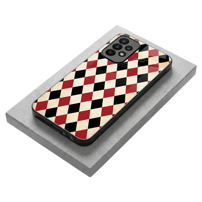 Crimson Edge stylish phone case for samsung galaxy a23 | glossy glass and slim fit