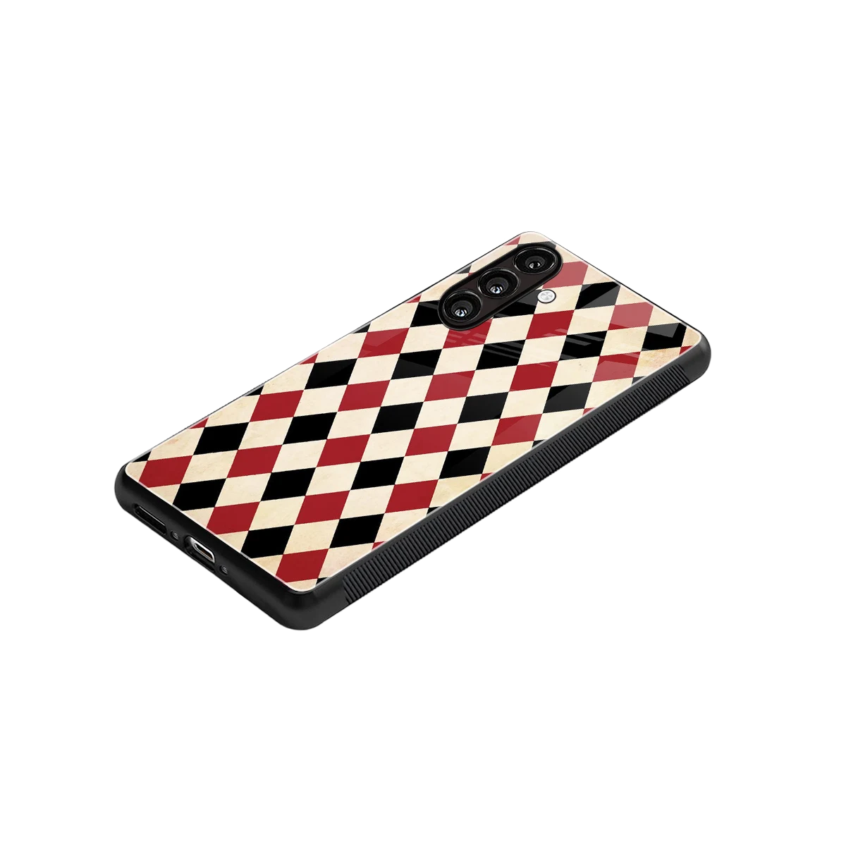 Crimson Edge stylish phone case for samsung galaxy m36 5g | glossy glass and slim fit
