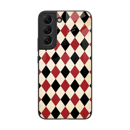 Crimson Edge back phone cover | glass case for samsung galaxy s22