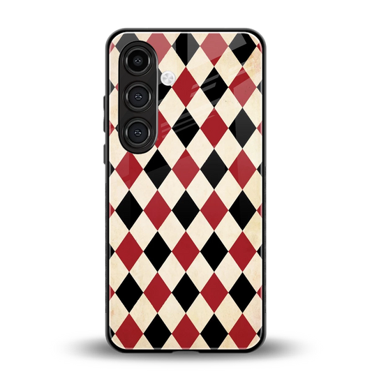 Crimson Edge back phone cover | glass case for samsung galaxy s25 fe