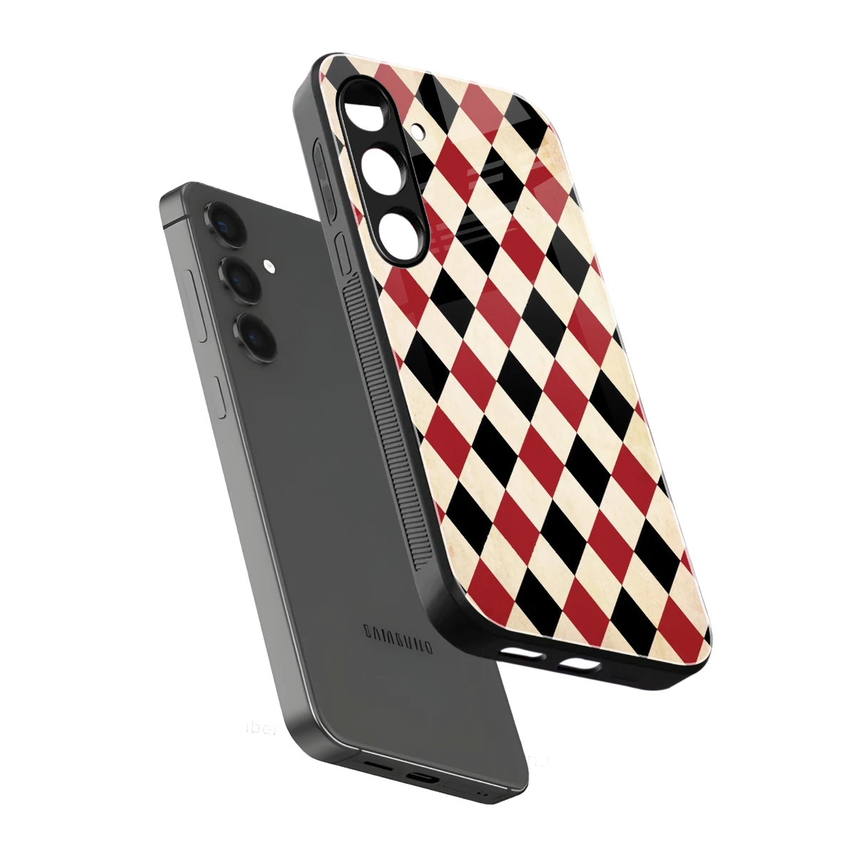 Crimson Edge sleek samsung galaxy s24 plus cover with tempered glass back and TPU edges