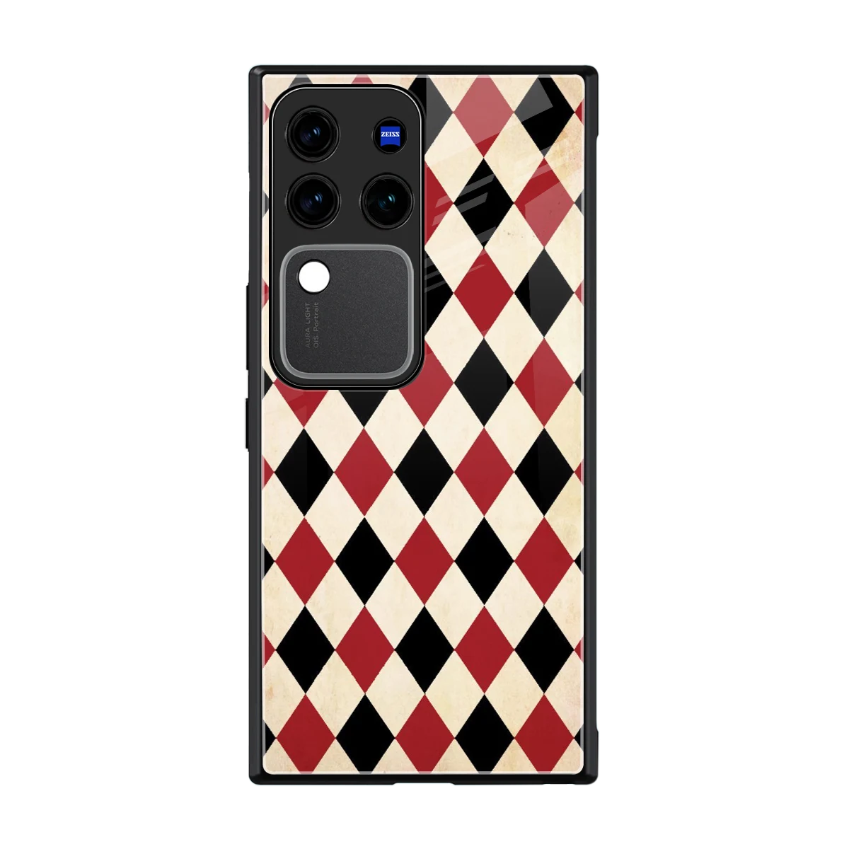 Crimson Edge back phone cover | glass case forvivo v30 pro