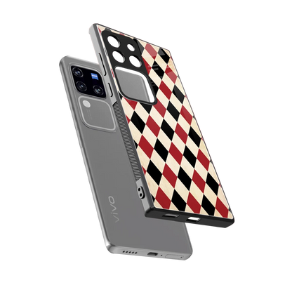 Crimson Edge sleekvivo v30 pro cover with tempered glass back and TPU edges