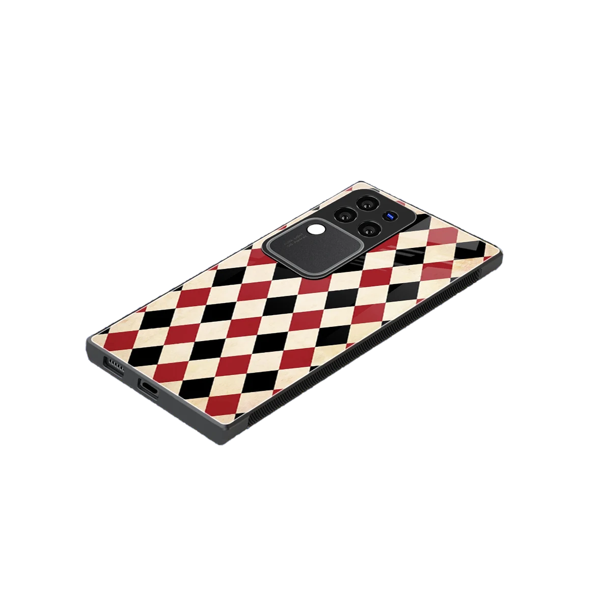 Crimson Edge stylish phone case forvivo v30 pro | glossy glass and slim fit