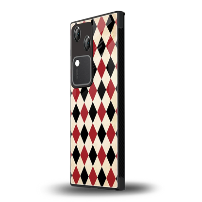 Crimson Edge vivo v30 mobile cover | shockproof glass phone case