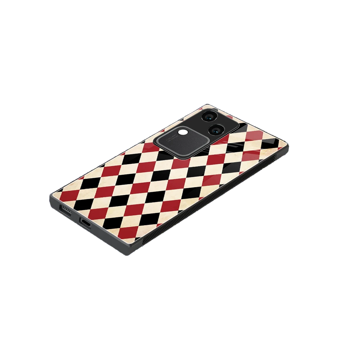 Crimson Edge stylish phone case for vivo v30 | glossy glass and slim fit