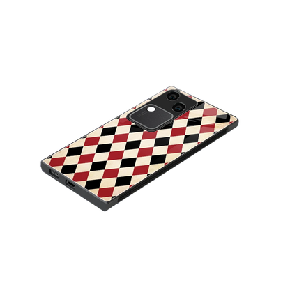 Crimson Edge stylish phone case for vivo v30 | glossy glass and slim fit