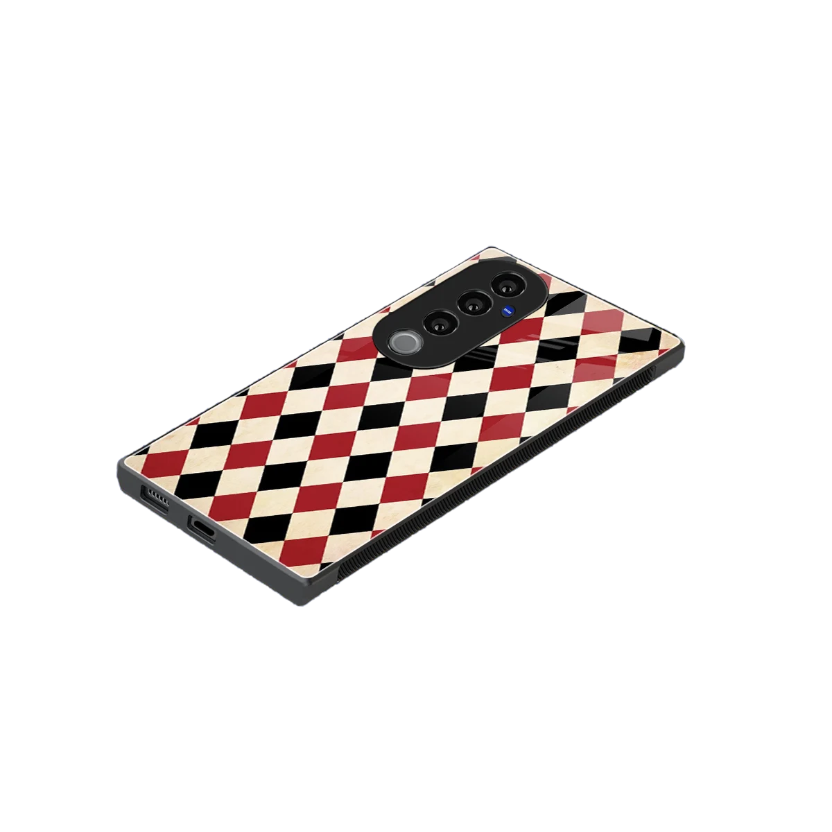 Crimson Edge stylish phone case for vivo v40 pro | glossy glass and slim fit