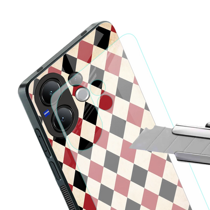 Crimson Edge stylish phone case for vivo v60 | glossy glass and slim fit