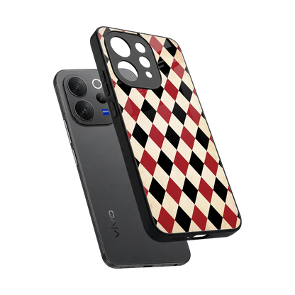 Crimson Edge sleek vivo v70 elite cover with tempered glass back and TPU edges