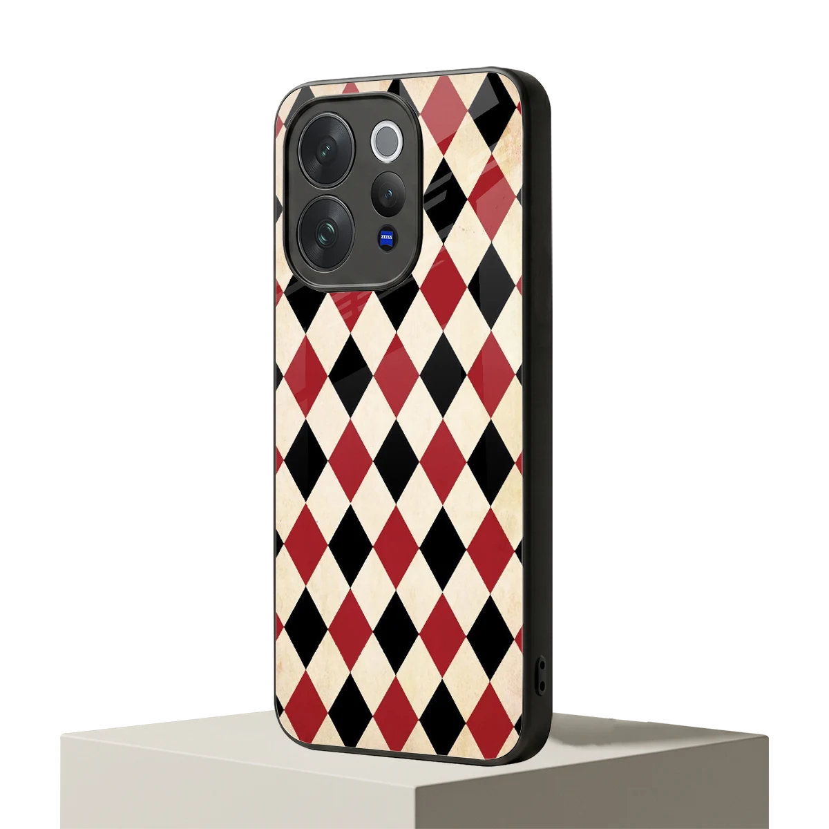 Crimson Edge vivo v70 elite mobile cover | shockproof glass phone case