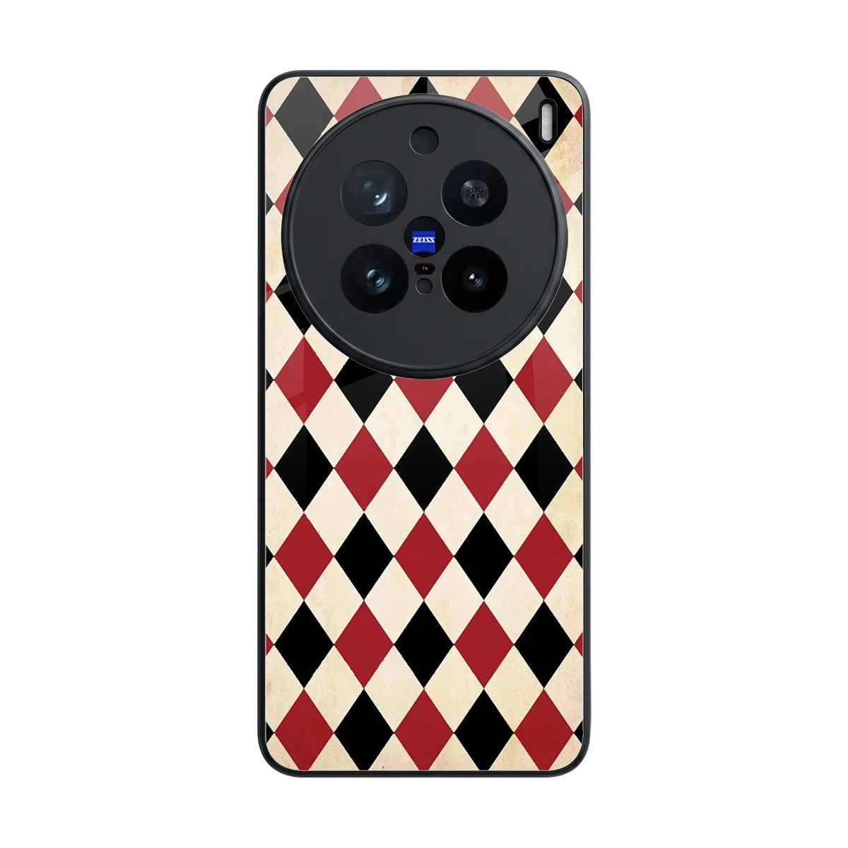Crimson Edge back phone cover | glass case for vivo x200 pro