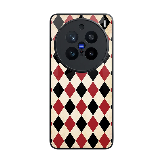 Crimson Edge back phone cover | glass case for vivo x200 pro