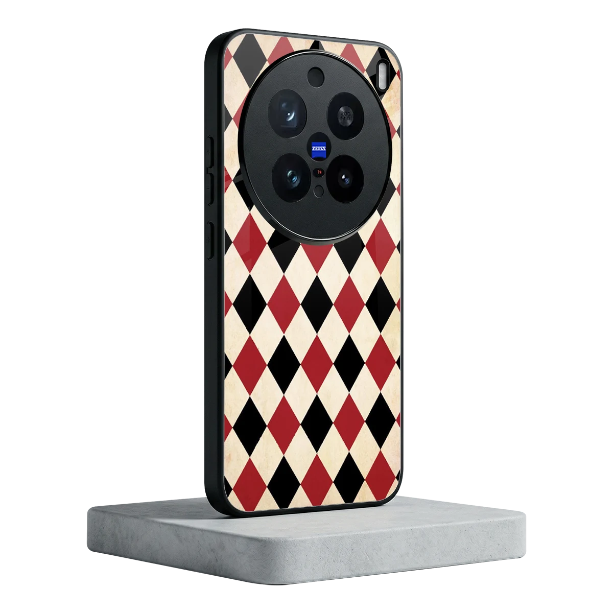 Crimson Edge vivo x200 pro mobile cover | shockproof glass phone case