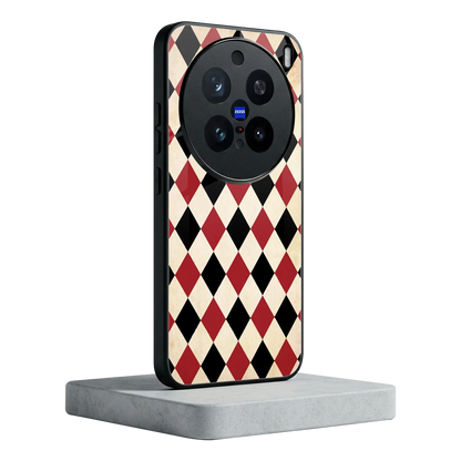 Crimson Edge vivo x200 pro mobile cover | shockproof glass phone case